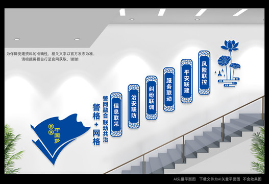 警網(wǎng)樓道文化墻