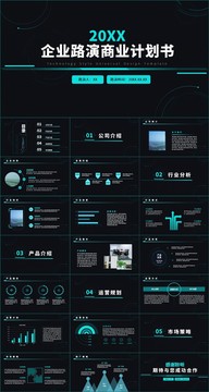企业路演商业计划书PPT模板