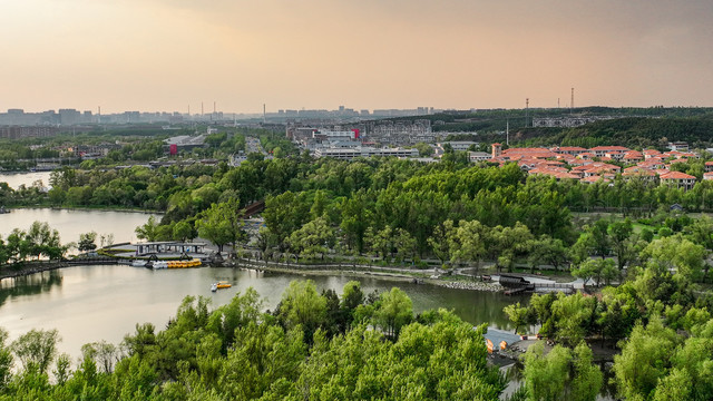 春季的中国长春净月潭风景