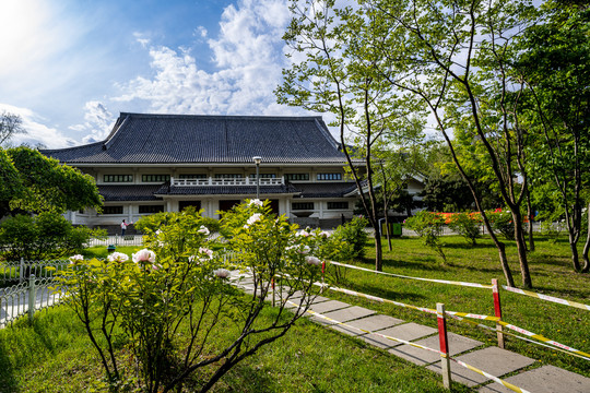 中国长春牡丹园春季风景