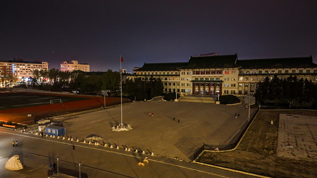 中国长春市文化广场夜景