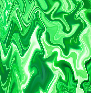 绿色流体装饰画