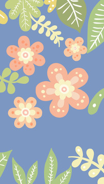清新碎花手機(jī)殼插畫