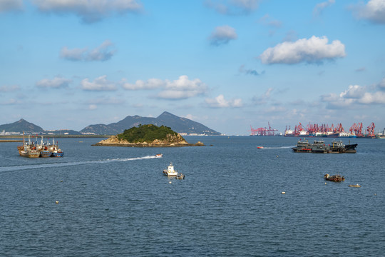 连云港海岸线连岛海洋海景