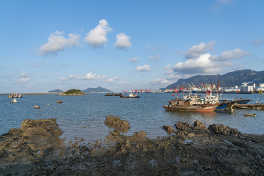 连云港海岸线连岛特写