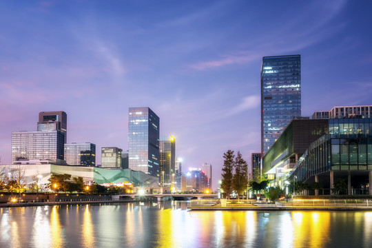 宁波城市夜色特写