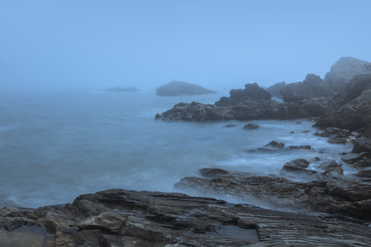 威海海岸礁石