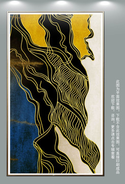 新中式禪意線條高端裝飾畫