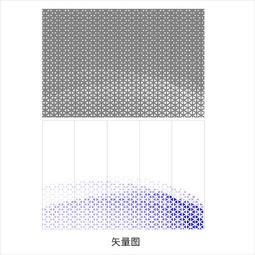 三角镂空图案