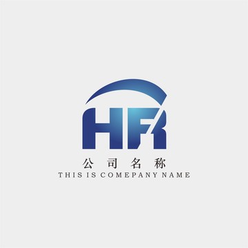 HR字母logo设计
