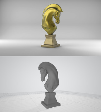 馬頭3D模型
