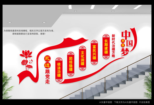 治疆方略樓道展板