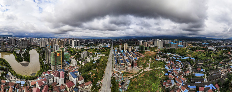 湖南怀化城市全景图