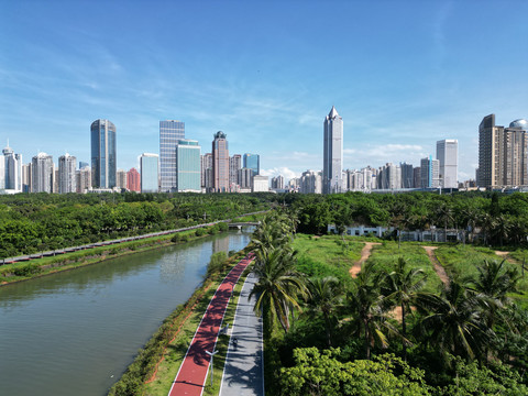 海南海口城市风光