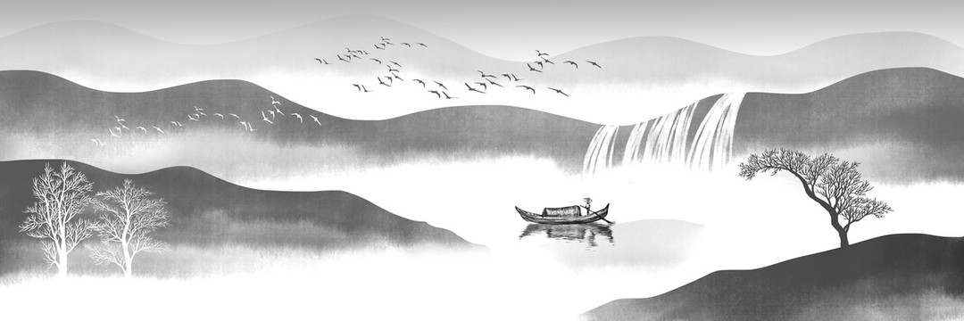 水墨山水畫(huà)