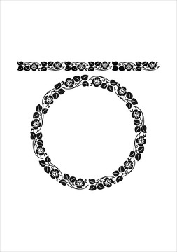 圓形花紋矢量圖