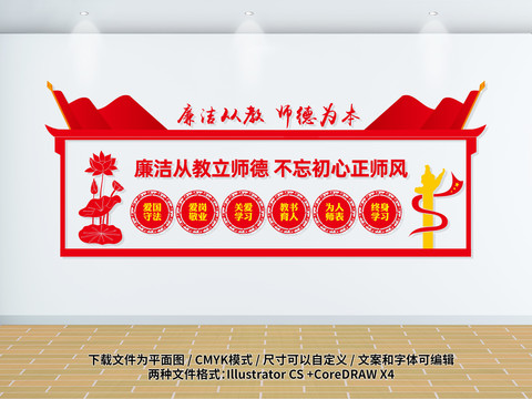 廉潔從教形象墻