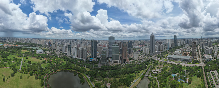 海南海口城市全景