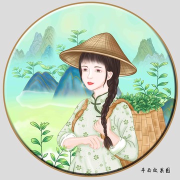 茶葉插畫
