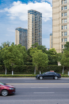 绍兴上虞曹娥江江滨城市景观