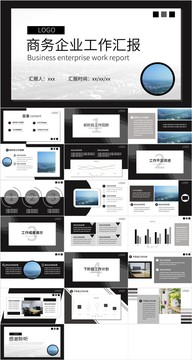 黑色商务风工作汇报PPT模板