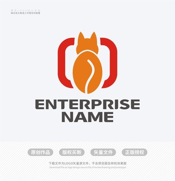 猫LOGO宠物店标志设计