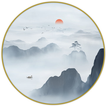 水墨山水圖