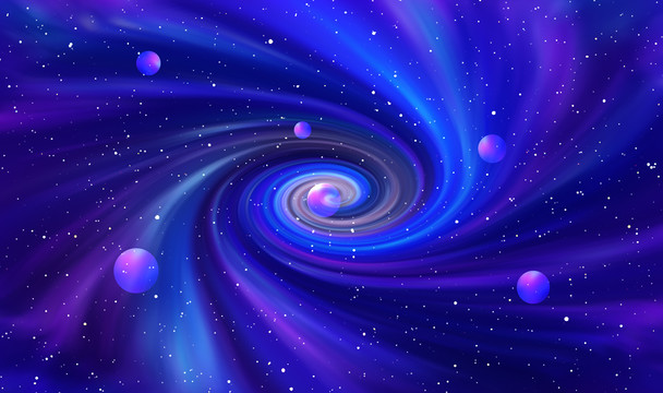藍(lán)色旋渦星空