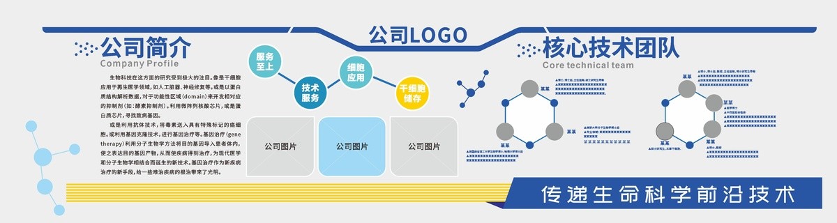 生物公司形象墻