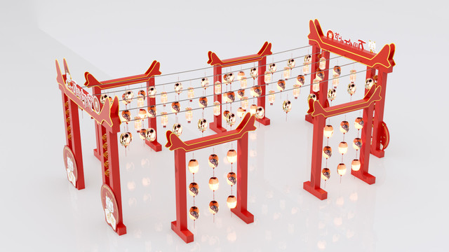 燈火節(jié)燈籠長(zhǎng)廊美陳