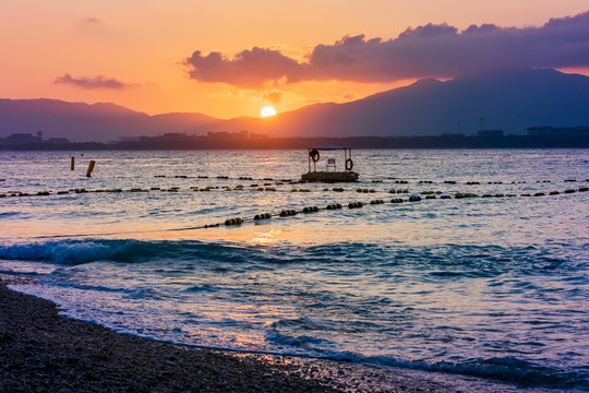 三亚海滩落日