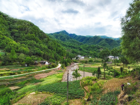 山区乡村夏日风光