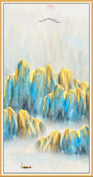 新中式山水玄關(guān)
