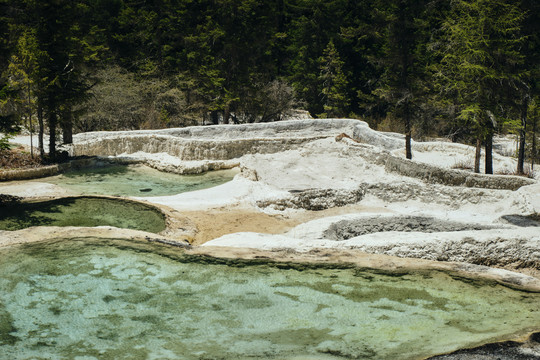 干涸的黄龙景区