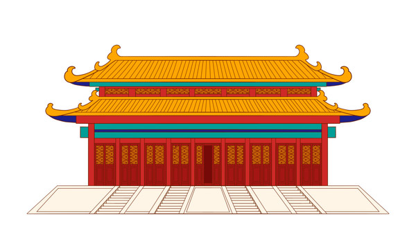 北京故宫古建筑免抠素材保和殿