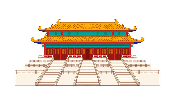 北京故宫古建筑免抠素材太和殿
