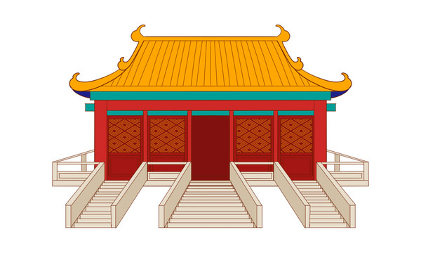 北京故宫古建筑免抠素材养性殿