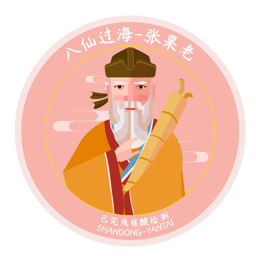 八仙過海矢量人物張果老