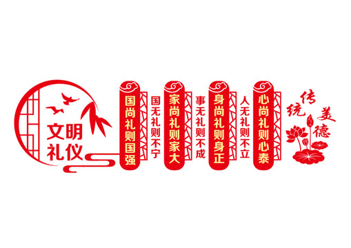 文明禮儀文化墻