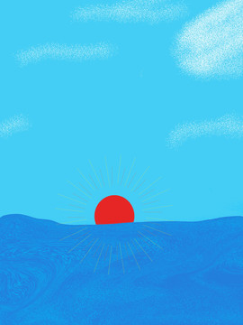 海上日出