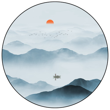 客廳山水圖