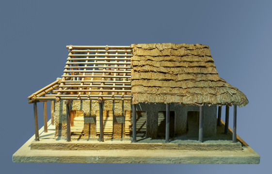 广富林文化史前房屋模型