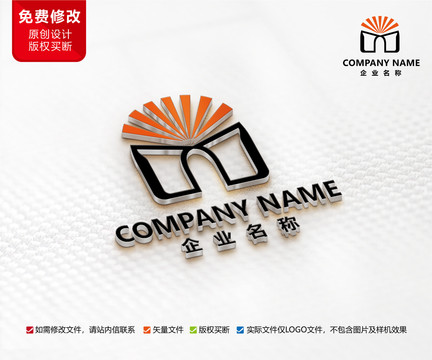 文化教育标志N字母LOGO