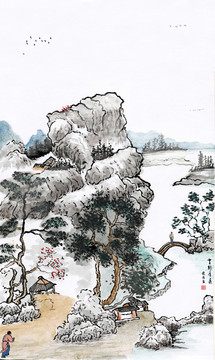 水墨山水画