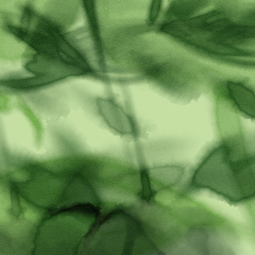 水彩手绘晕染绿色抽象纹理肌理