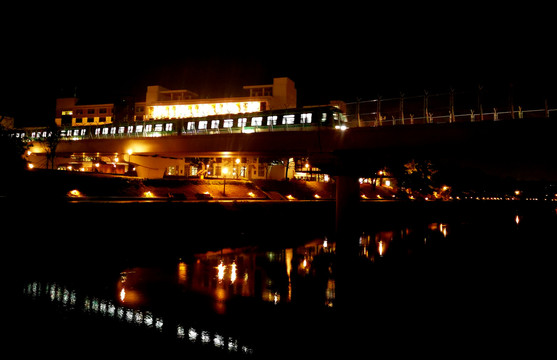 光明茅洲河夜景