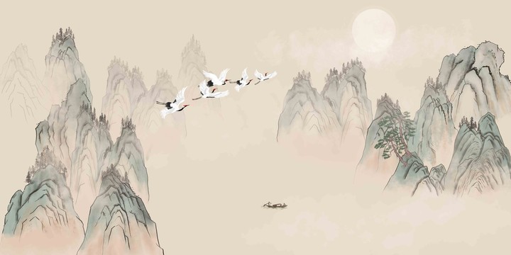 意境古典山水圖