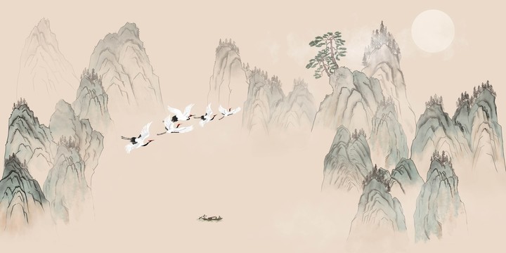 中式古典山水画