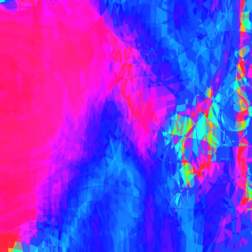 藍色幾何地毯