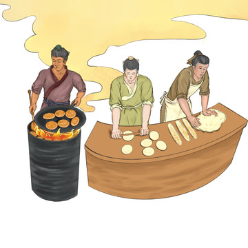 搟面燒饃